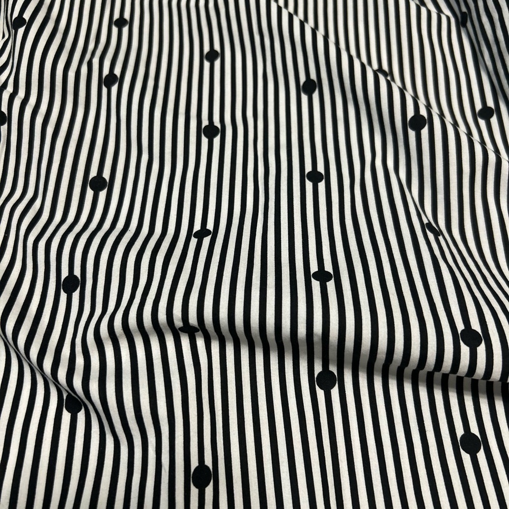 Talbots Black and White Striped Women's Blouse size L - Picture 3 of 12
